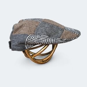Patrick Francis Kids Irish Patchwork Tweed Flat Cap - Celtic Knot Detail